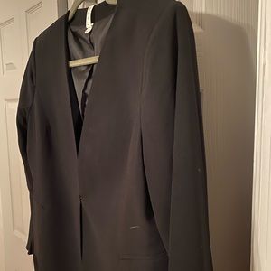 Black Mural Blazer with fancy sleeves